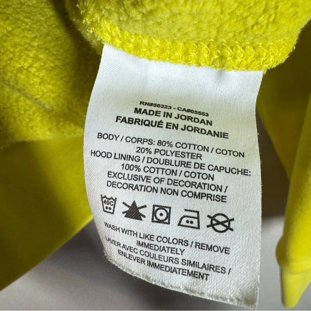 Nike Sportswear Club Fleece Hoodie Sweatshirt Neon Yellow Men’s Small BV2654-765
